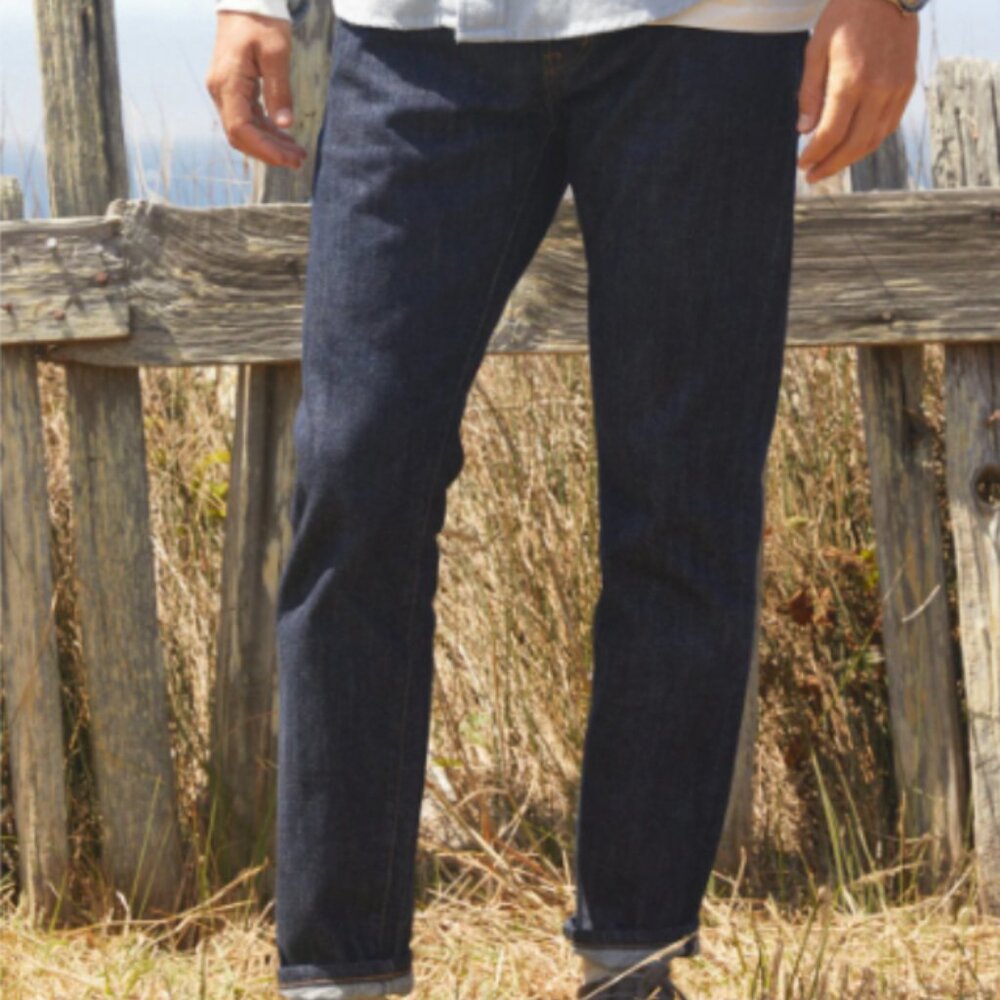 Outerknown Ambassador S.E.A Mens Jeans 31 X 32 Organic Cotton Slim Dark Denim